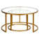Watson (Set of )Two 35" Glass And Steel Round Nested Coffee Tables