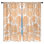 Rideaux de fenêtre damassés à motif floral orange diaphane et obscurcissant - 2 panneaux