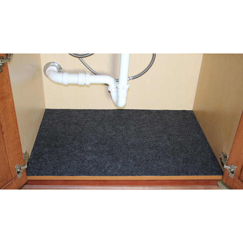 Charcoal 24" x 59" Waterproof Under Sink Cabinet Mat