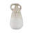 Vase Pottery Terracotta Handcrafted Look 18 Inch Ivory Tan for Home Office Bedroom Living Room.