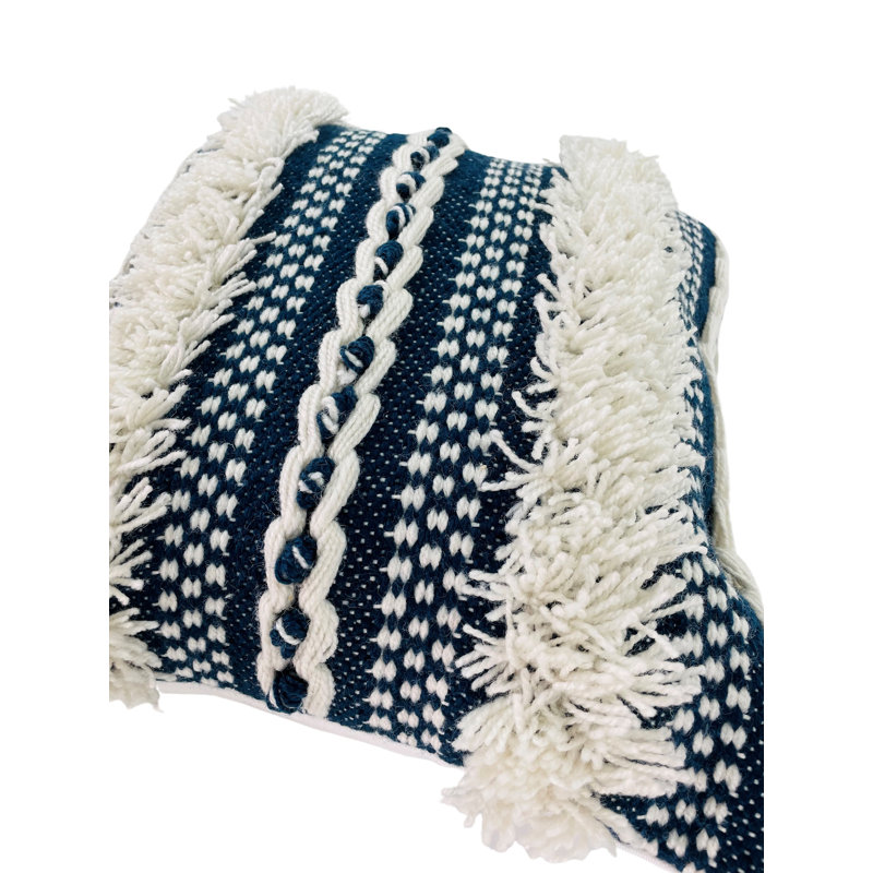 Fringed Outdoor Throw Pillow