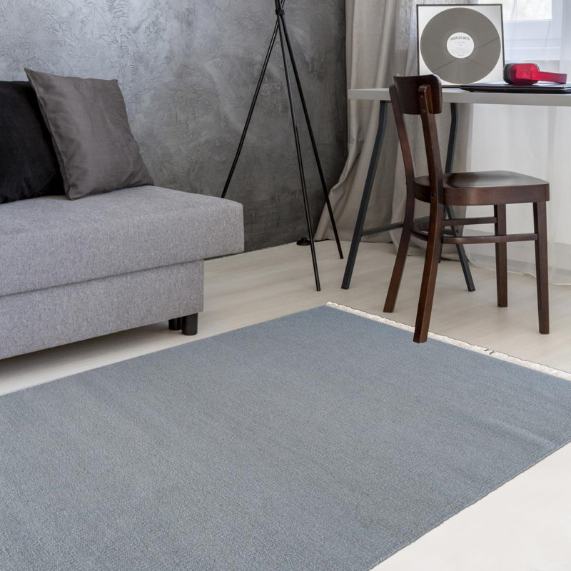 Wabbaseka Solid Colour Hand Woven Area Rug, Rectangle 170 x 240cm