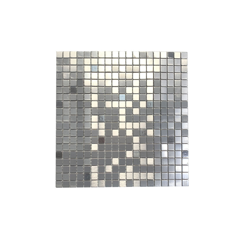 0.37" x 0.37" Stainless Steel Grid Mosaic Wall Tile