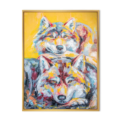 Loup coloré, faune et émotion - Peinture