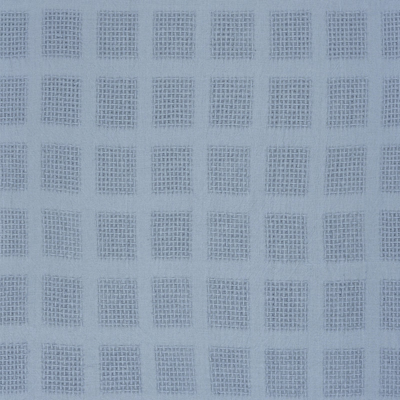 Jeté en coton Waffle Weave, Bleu
