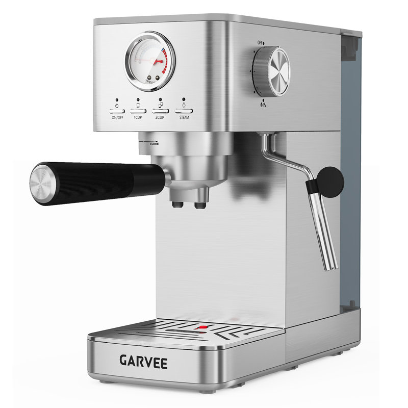 15 Bar Semi-Automatic Strong Coffee Coffee Machine 1300W – Stainless Steel, Steam Wand, Pressure Gauge, 1.5L Tank, Fast Heat, For Cappuccino, Latte, Macchiato – Home & Office