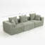 Canapé modulaire modulaire à 3 places, canapé à assise profonde entièrement en mousse avec chenille texturée moelleuse, livraison compressée et installation sans outil-1518486088