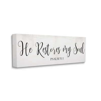«He Stores My Soul», charmante typographie cursive