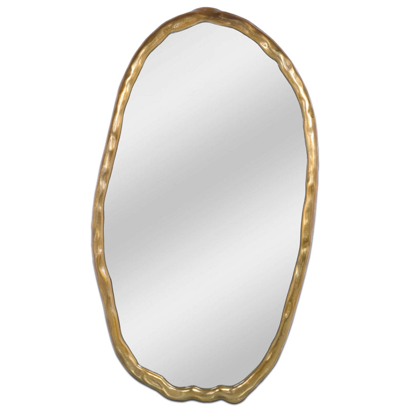 Nola Aluminum Novelty Mirror, Gold, 50" x 28"