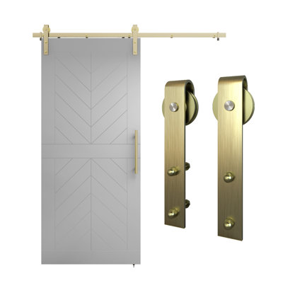 72" Designer Interior Barn Door Kit with Soft Close