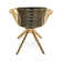 Zebra Sword Swivel Arm Chair in Gold