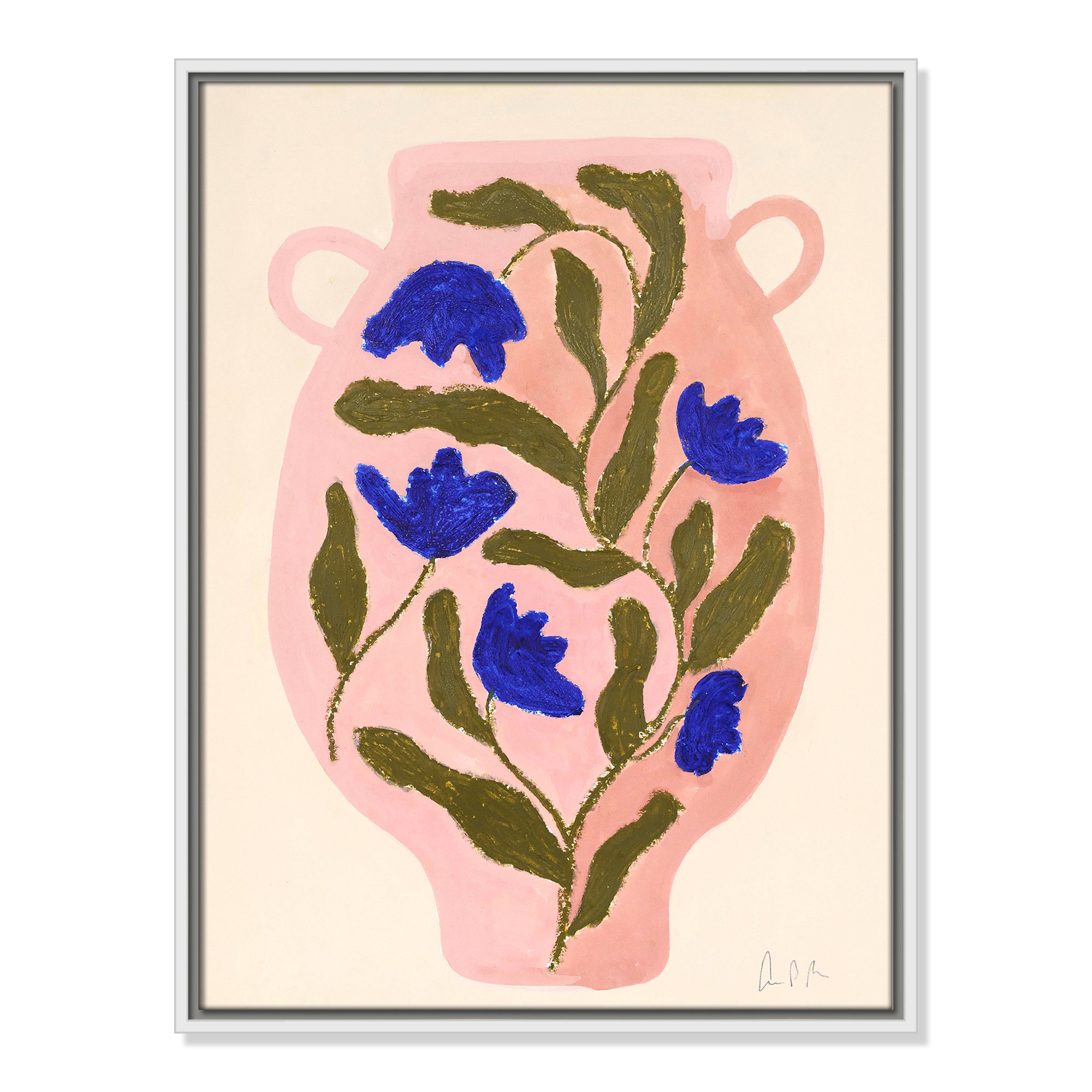 Vase No. 01 Print by Camilla Bergqvist, 25.5" H x 19.5" W, White