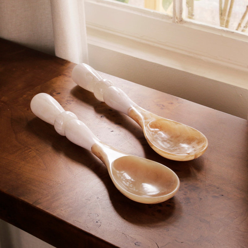 Resin Salad Servers, Jade