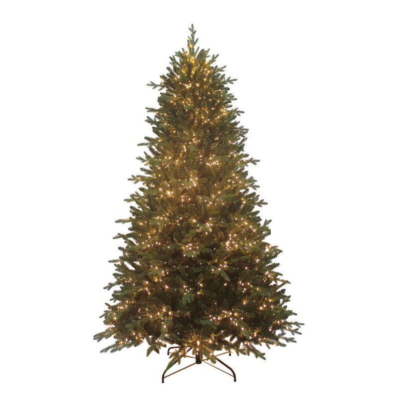 Lighted Artificial Fir Christmas Tree, 9'