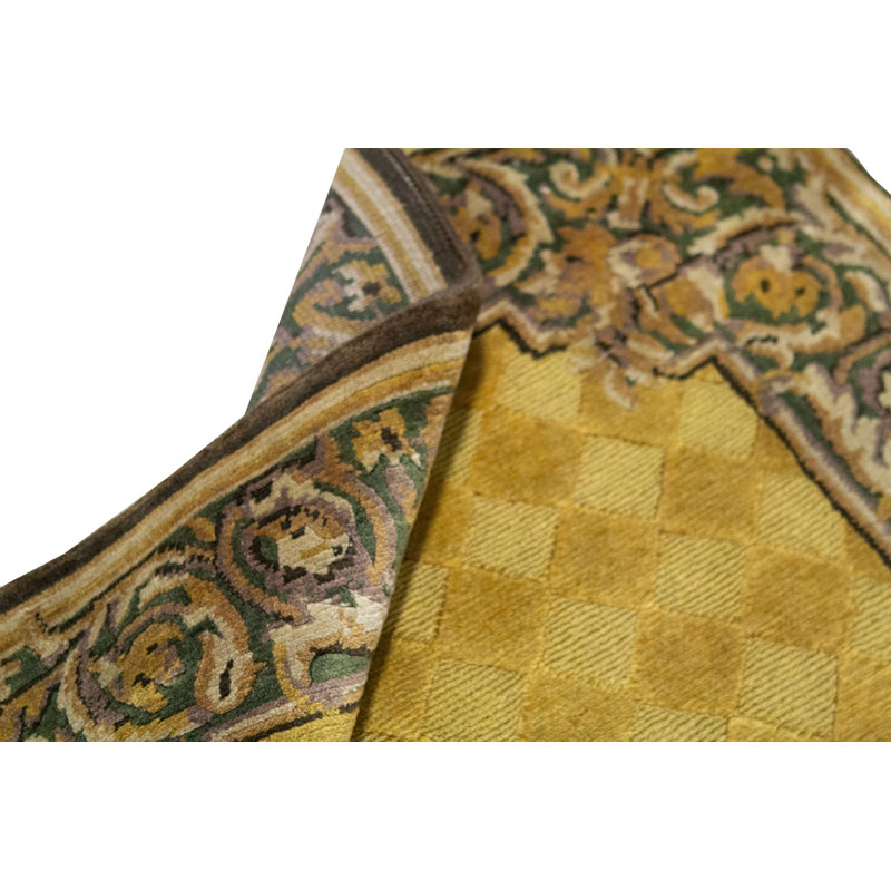 Hand-Knotted High-Quality Gold Area Rug
