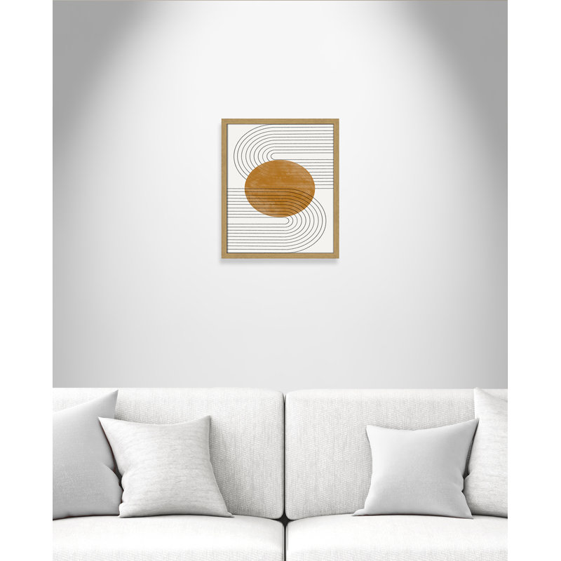 Échos courbés par Miuus Studio, Natural Woodgrain, 16'' W x 19'' H, Impression encadrée