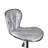 Adjustable Height Barstool In Silver Set Of 2