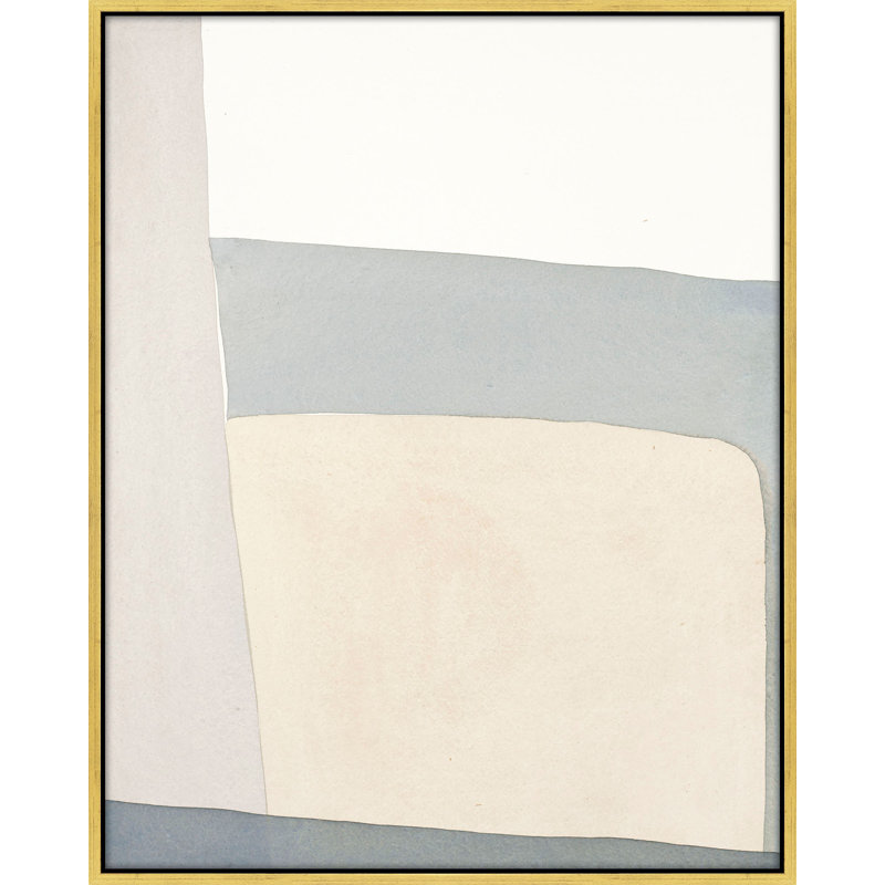 Simple Grey Painting by Julia Balfour, 50" H x 40" W x 1.4" D, Gold Framed Canvas