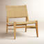 Chaise d'appoint rembourrée Aumiller, naturel