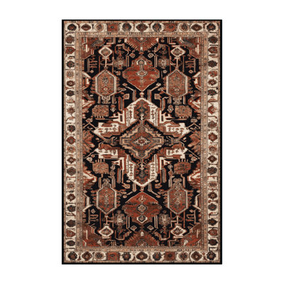 Machine Washable Persian Brown Area Rug