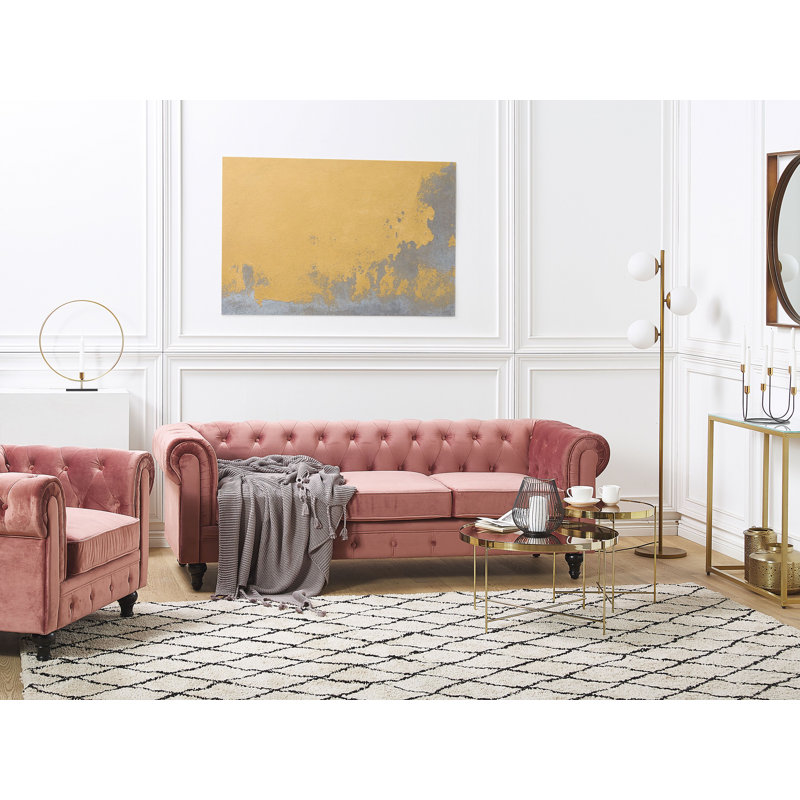 Camron 2 - Piece Velvet Living Room Set, Pink