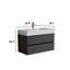 Buffet de salle de bain en noyer de 36 po Grace