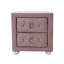 Table de chevet 2 tiroirs Humphery - rose / blanc