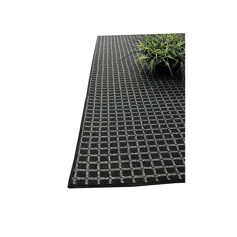 Tapis noir Imogen-Leigh Grid, Octogone 6 po