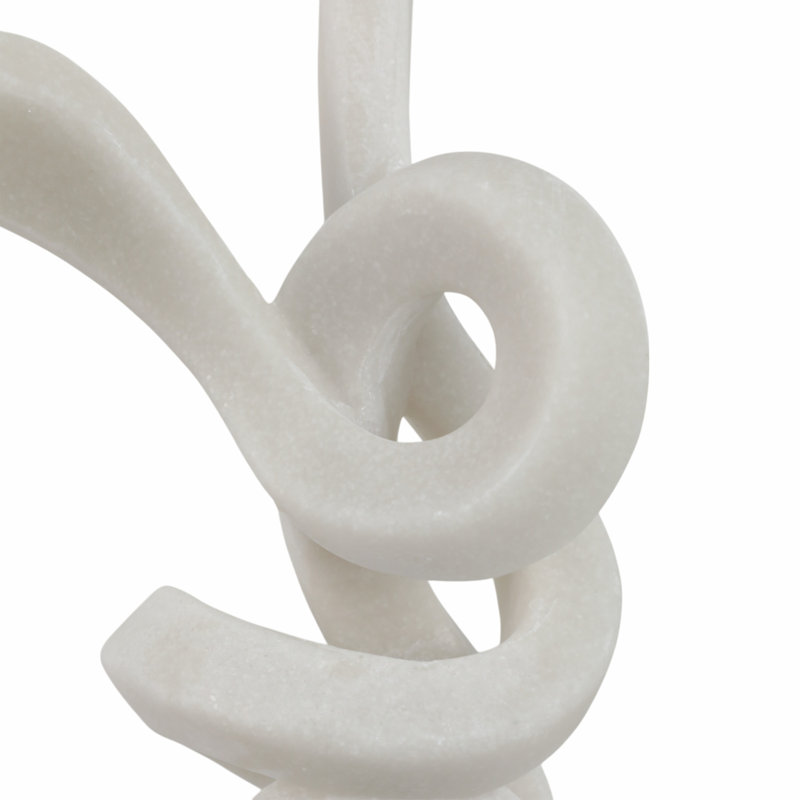 Sculpture moderne en résine pour la maison - Objets décoratifs et statues de figurines pour décorations de cuisine et de salon - 16 po, blanc