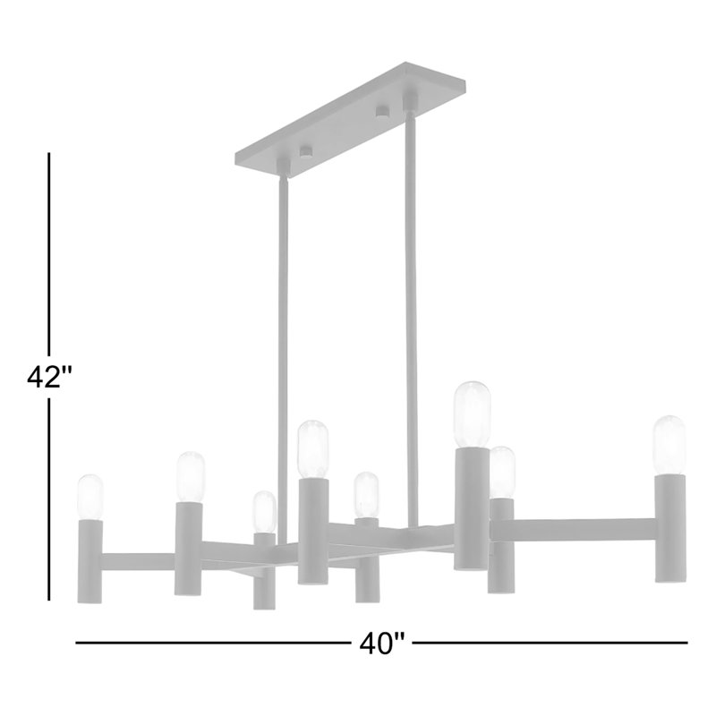 Martella 8-Light Chandelier, Noir