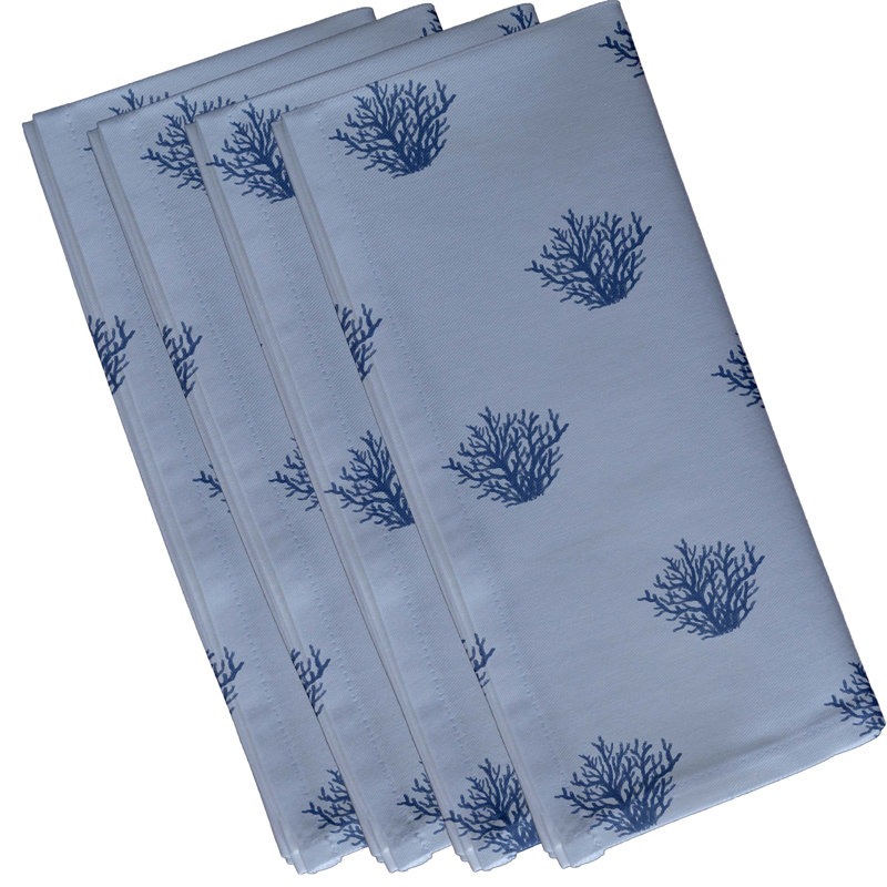 Lapp Polyester Nautical Square Napkin, 18" W x 18" L, Red / Yellow / Green / Blue