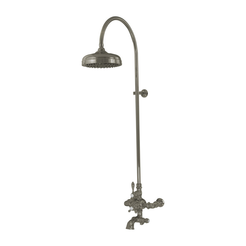 Thermostatic Shower System with Tub Spout (P1089) by Strom Living, Matte Nickel