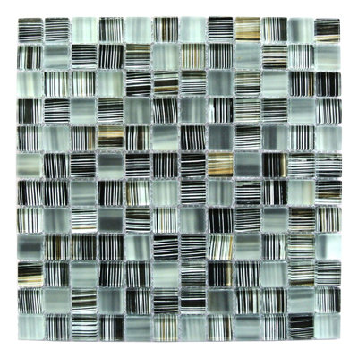  Carrelage Mosaïque En Verre De 1" X 1" En Or Noir Handicraft