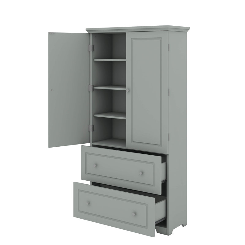 Armoire de rangement spacieuse avec portes et tiroirs