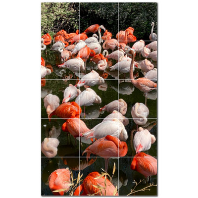 Bird Photo 4.25'' x 4.25'' Satin Ceramic Decorative Mural