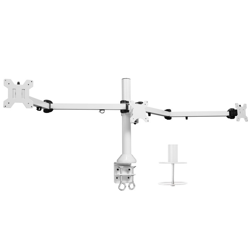 Support de bureau blanc Vivo pouvant supporter jusqu'à 22 lb