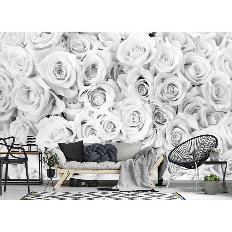 Murale l 8 pi x l 144 po roses Ladson