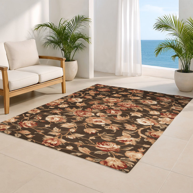Tapis turc intérieur et extérieur brun, Rectangulaire 2 pi x 3 pi