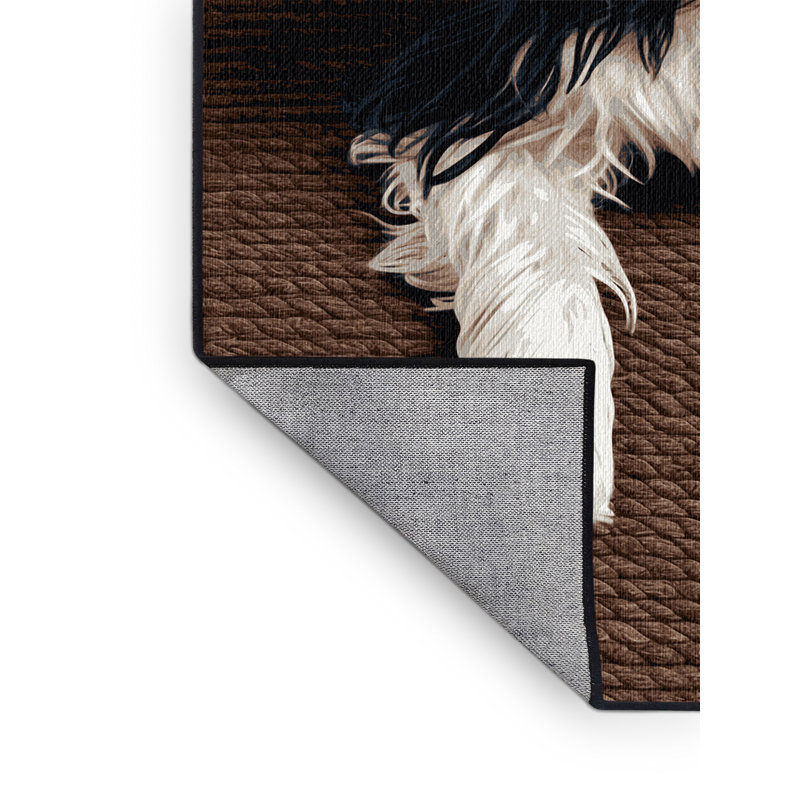  Tapis lavable Puli Dogs, Rectangulaire 7 pi x 10 pi