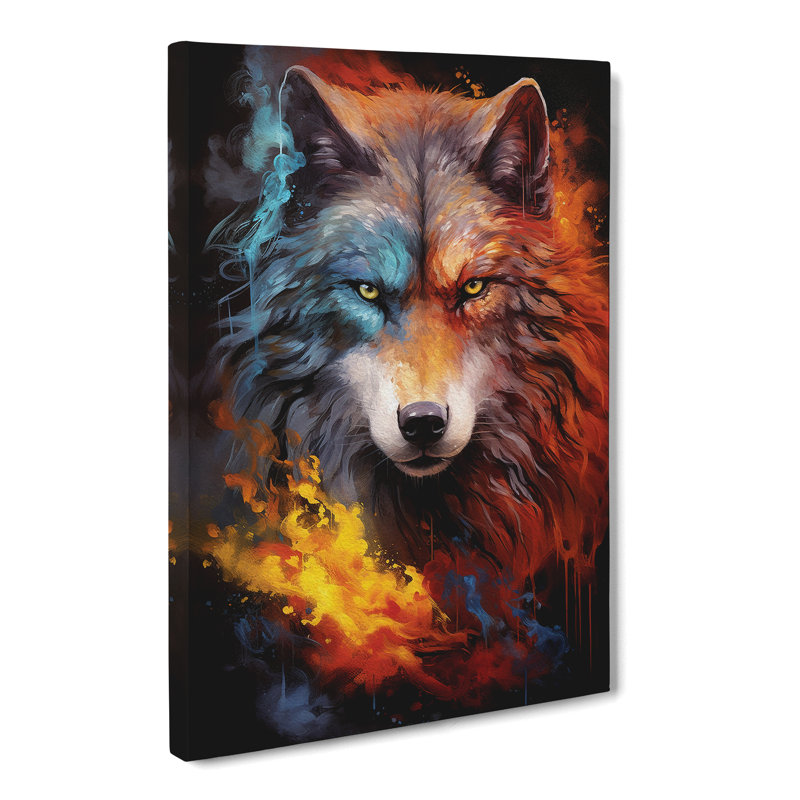 Wolf Symbolism - No Frame Print, 60cm H x 40cm W x 3cm D