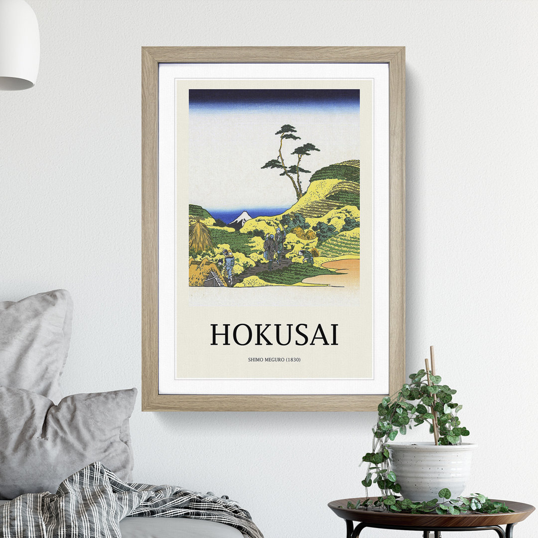 Shimomeguro by Katsushika Hokusai - Picture Frame Painting