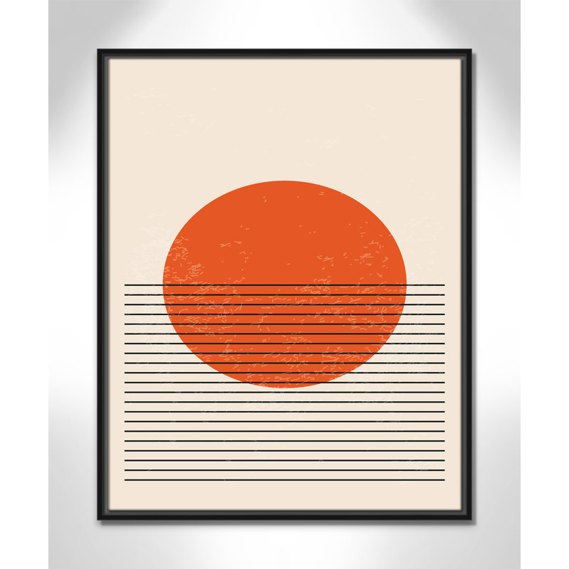 «Bright Minimal Series # 2» par Stanley, Toile avec cadre, L 23,5 po x H 29,5 po, Cadre flottant noir