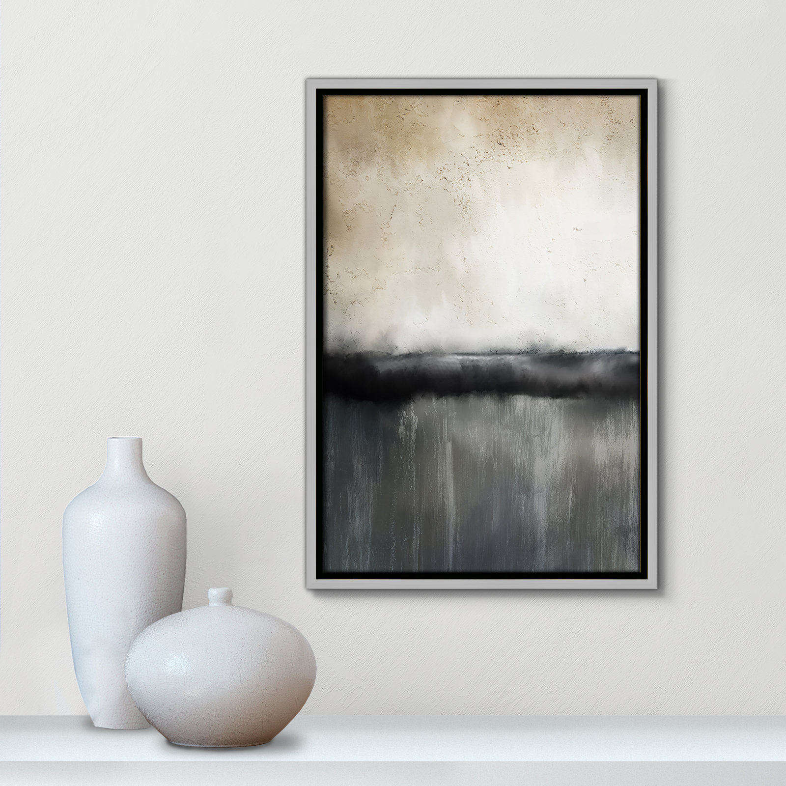 Sunset by Kimberly Allen Print, Picture Framed Canvas, 25.5" H x 19.5" W, Silver