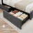 King Size Bed Frame With Adjustable Headboard And 4 Storage Drawers, Soft Upholstered Platform Bed Frames With Wooden Slats Support, No Box Spring Needed, Dark Grey