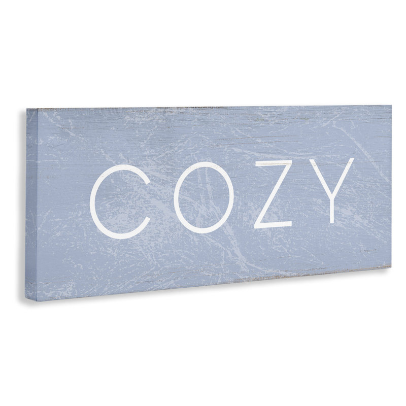 «Cozy Text Charm» par Daphne Polselli - impression d'art graphique, H 13 po x l 30 po