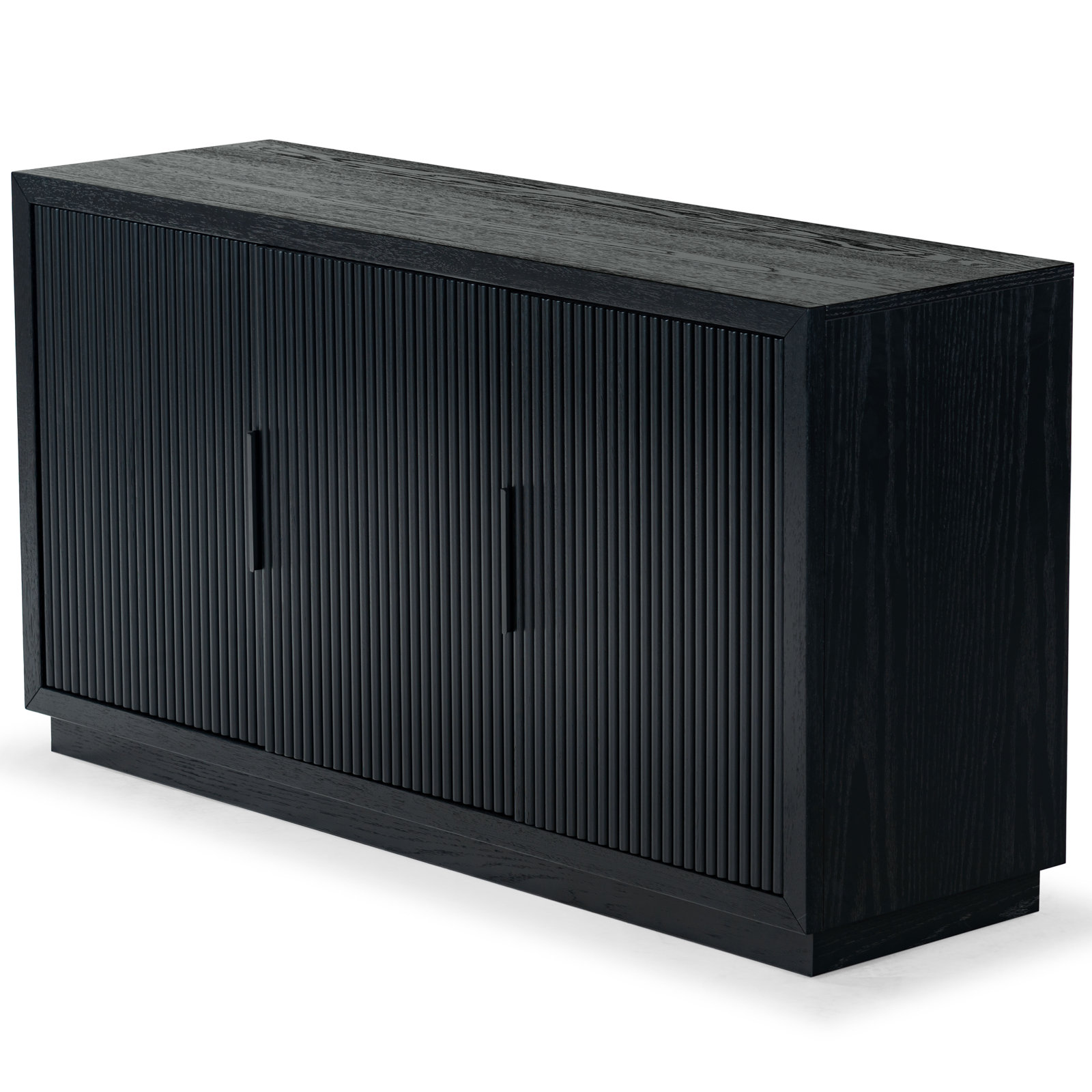 Carmelita 3 Door Reeded Sideboard, Black