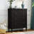 5-Drawers Dresser Organizer with Mid-century Design for Bedroom, Black-1343588955