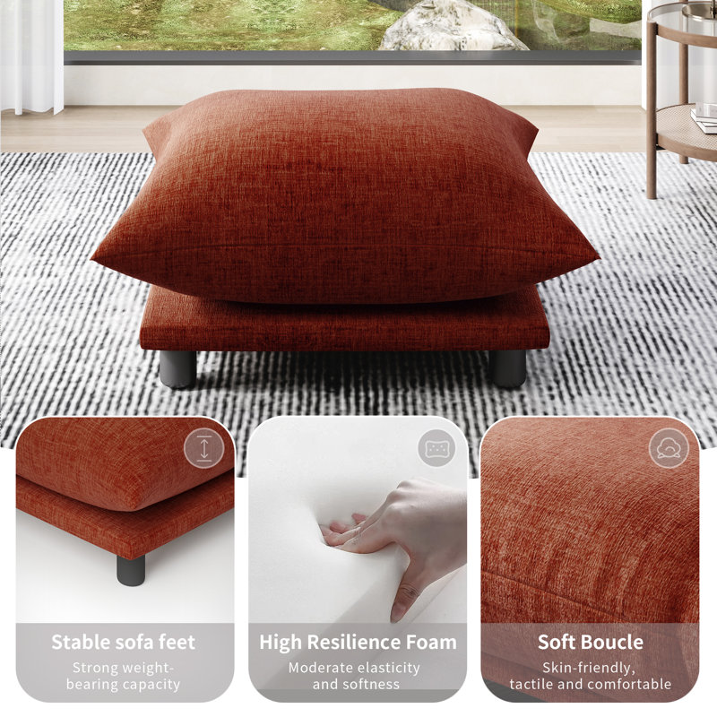 Repose-pieds rembourré modulaire pour canapé de salon