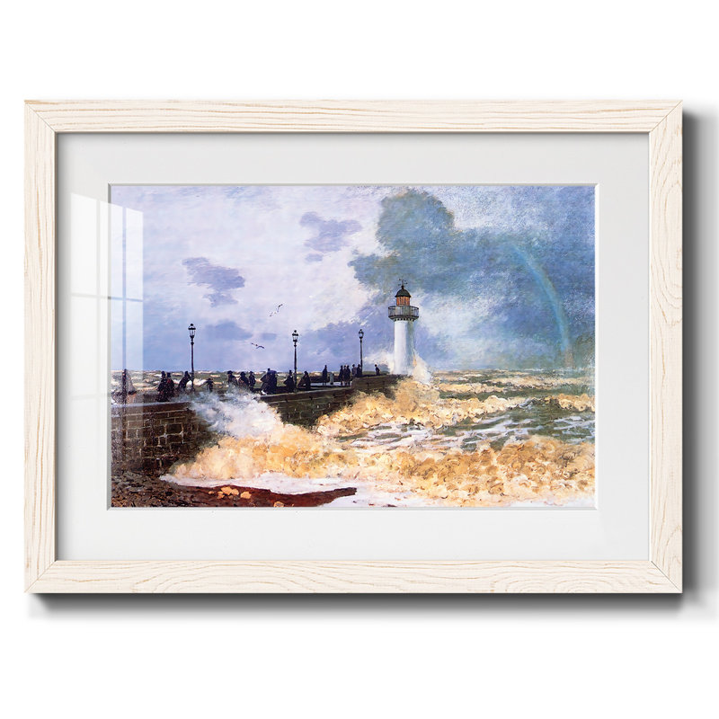 La jetée du Havre, 1868, H 28 po x l 42 po x P 1,5 po, Blanc