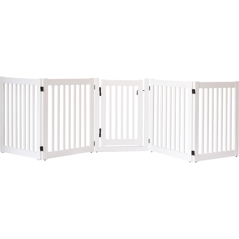 Barrière autoportante autoportante 32 po Clarissa, H 32 po x l 32 po jusqu'à 108 po, Blanc